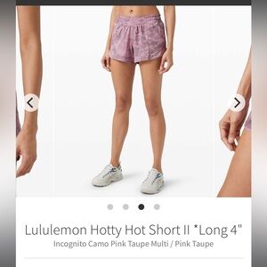 lululemon athletica Incognito Camo Pink Taupe Hotty Hot Short II